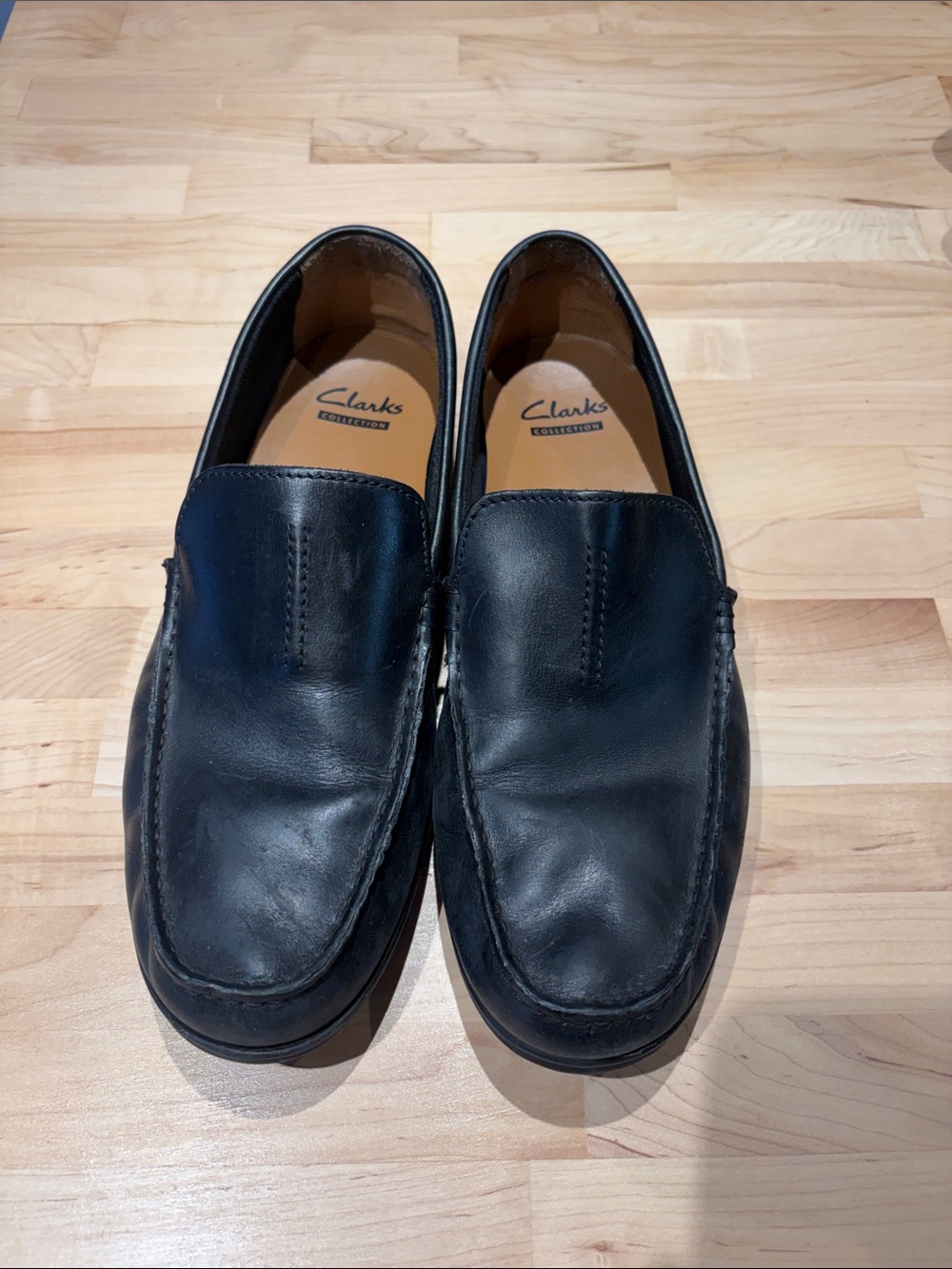 Clarks Black Leather Men’s Slip-On Loafers